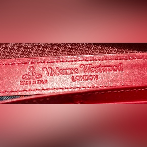 SOLD✨Vivienne Westwood✨ Red Tartan Orb Zippy Wallet EUC - Picture 8 of 17